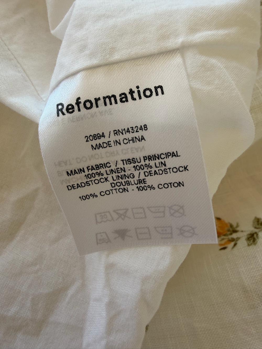 REFORMATION TANA FLORAL LINEN MAXI DRESS SMOCKING RUCHED STRAPS BOHO EUROSUMMER - Picture 14 of 15